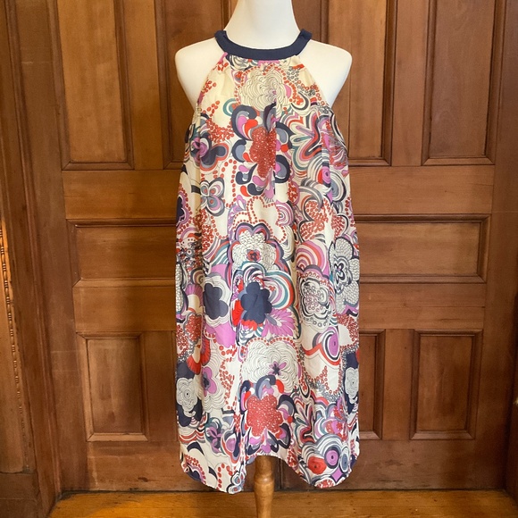 LIBERTY LONDON for Target XS Floral Pattern Vintage Boho Halter Neck Blue Dress - Picture 8 of 8